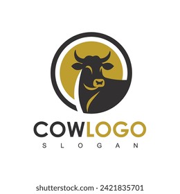 Cow Logo. Premium Cow farm product logo design vector. Vintage Cattle Angus Beef logo