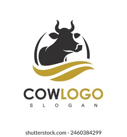 Cow Logo. Premium Cow farm product logo design vector. Vintage Cattle Angus Beef logo