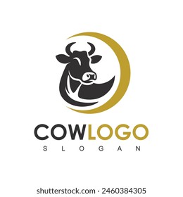 Cow Logo. Premium Cow farm product logo design vector. Vintage Cattle Angus Beef logo