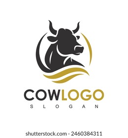 Cow Logo. Premium Cow farm product logo design vector. Vintage Cattle Angus Beef logo