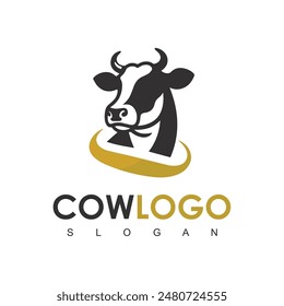 Cow Logo. Premium Cow farm product logo design vector. Vintage Cattle Angus Beef logo
