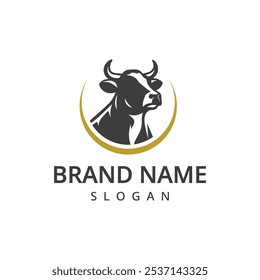 Cow Logo. Premium Cow farm product logo design vector. Vintage Cattle Angus Beef logo