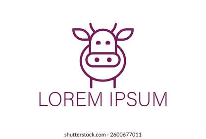 Cow Logo. Premium Cow farm product logo design vector