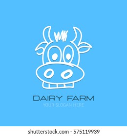Cow logo template. vector eps.10