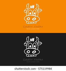 Cow logo template. vector eps.10