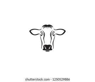 Cow Logo Template vector icon illustration design