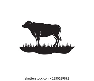 Cow Logo Template vector icon illustration design