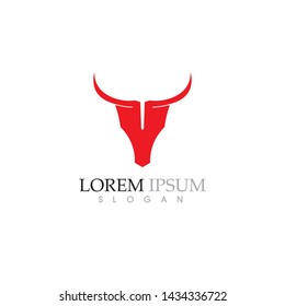 Cow Logo Template vector icon illustration design