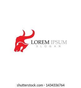 Cow Logo Template vector icon illustration design