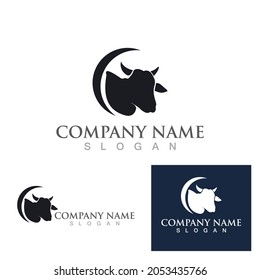 Cow Logo Template vector icon illustration design