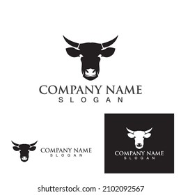 Cow Logo Template vector icon illustration design