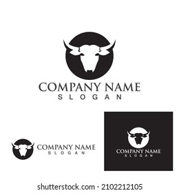 Cow Logo Template vector icon illustration design
