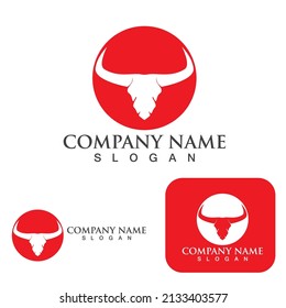 Cow Logo Template vector icon illustration design