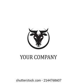 Cow Logo Template vector icon illustration design