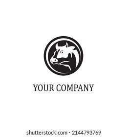 Cow Logo Template vector icon illustration design