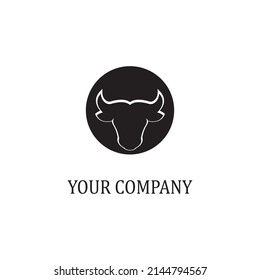 Cow Logo Template vector icon illustration design