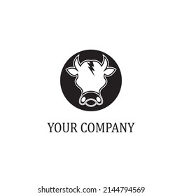 Cow Logo Template vector icon illustration design