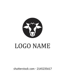 Cow Logo Template vector icon illustration design