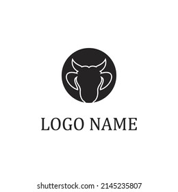 Cow Logo Template vector icon illustration design