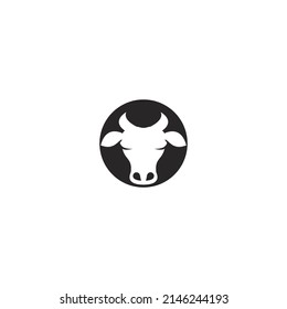 Cow Logo Template vector icon illustration design