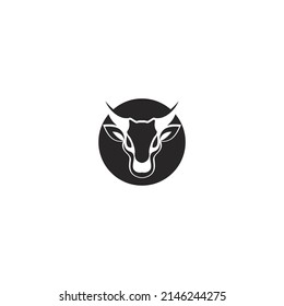 Cow Logo Template vector icon illustration design