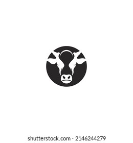 Diseño del icono de la plantilla de logotipo de vaca