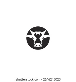 Cow Logo Template vector icon illustration design