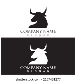 Cow Logo Template vector icon illustration design