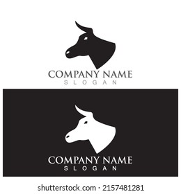 Cow Logo Template vector icon illustration design