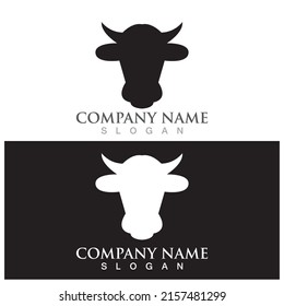 Cow Logo Template vector icon illustration design