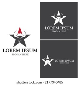 Cow Logo Template vector icon illustration design