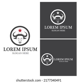 Cow Logo Template vector icon illustration design