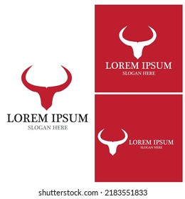 Diseño del icono de la plantilla de logotipo de vaca