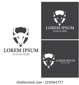 Diseño del icono de la plantilla de logotipo de vaca