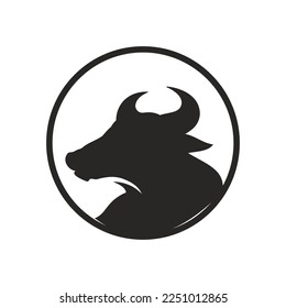 Diseño del icono de la plantilla de logotipo de vaca