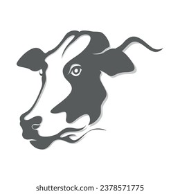 Cow Logo Template vector icon illustration design