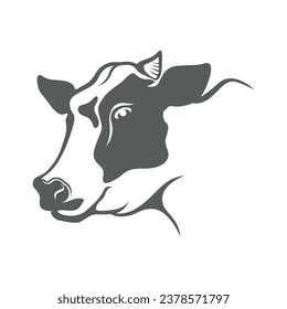 Cow Logo Template vector icon illustration design
