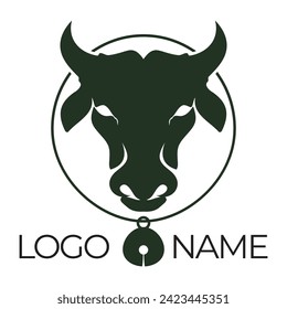 Diseño del icono de la plantilla de logotipo de vaca