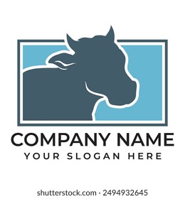 Cow Logo Template vector icon illustration design