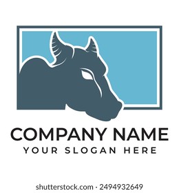 Cow Logo Template vector icon illustration design