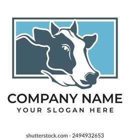 Cow Logo Template vector icon illustration design