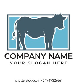 Cow Logo Template vector icon illustration design