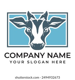 Cow Logo Template vector icon illustration design