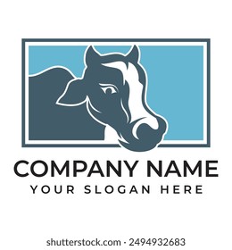 Cow Logo Template vector icon illustration design