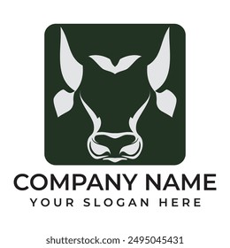 Cow Logo Template vector icon illustration design