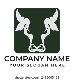 Cow Logo Template vector icon illustration design