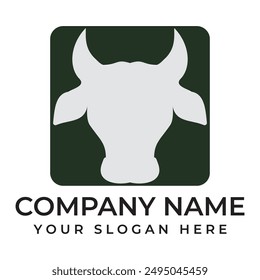 Cow Logo Template vector icon illustration design