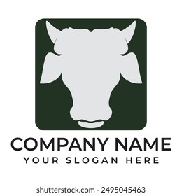 Cow Logo Template vector icon illustration design