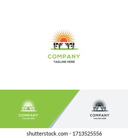 cow logo. A unique, exclusive, elegant, professional, clean, simple, modern logo. It would be perfect for your company