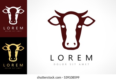 cow logo vector